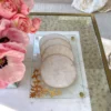 Inspire Me! Home Decor Glass Tray W/ Gold Corner Detail 1 Inspire Me! Home Decor Glass Tray W/ Gold Corner Detail