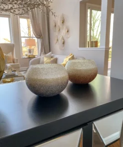 Inspire Me! Home Decor 70oz Silver Beaded Glass Candle