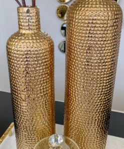 Inspire Me! Home Decor Gold Textured Ceramic Bottle Vases (2 Sizes) 11 Inspire Me! Home Decor Gold Textured Ceramic Bottle Vases (2 Sizes)