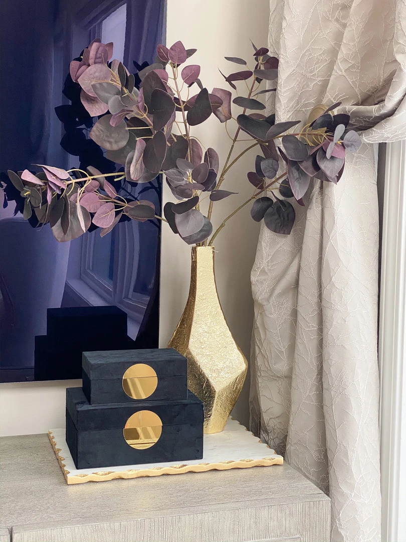 Inspire Me! Home Decor Abstract Textured Metal Vase 4 Inspire Me! Home Decor Abstract Textured Metal Vase