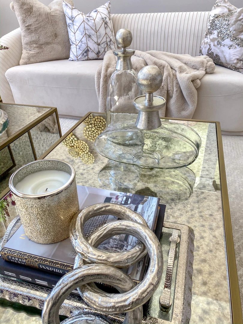 Inspire Me! Home Decor Glass Bottle With Silver Ball Stopper (2 Sizes) 3 Inspire Me! Home Decor Glass Bottle With Silver Ball Stopper (2 Sizes)