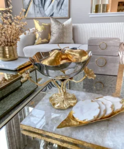 Inspire Me! Home Decor Gold Metallic Decorative Pears (Set Of 4)