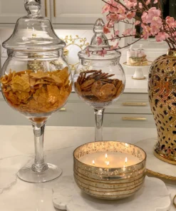 Inspire Me! Home Decor Glass Stem Jar (2 Sizes) Jars 20 Inspire Me! Home Decor Glass Stem Jar (2 Sizes) Jars