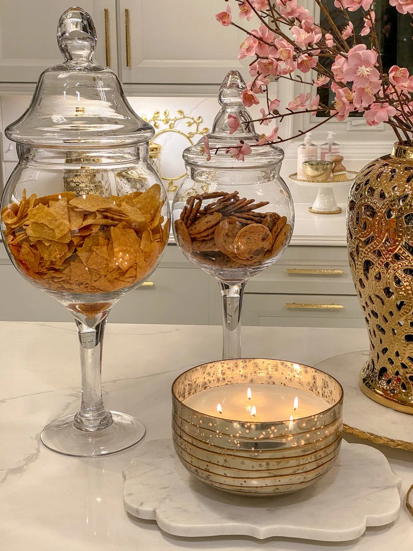 Inspire Me! Home Decor Glass Stem Jar (2 Sizes) Jars 11 Inspire Me! Home Decor Glass Stem Jar (2 Sizes) Jars