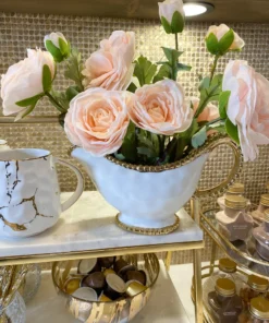 Inspire Me! Home Decor Gold And White Beaded Gravy Boat 12 Inspire Me! Home Decor Gold And White Beaded Gravy Boat