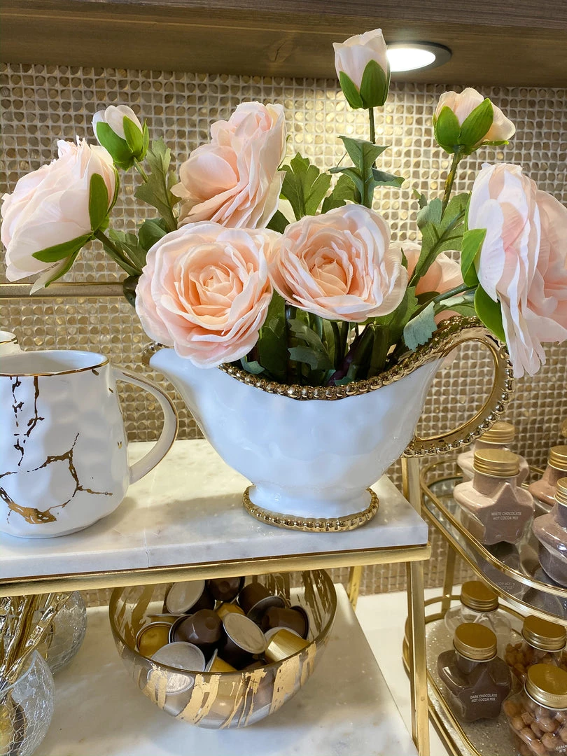 Inspire Me! Home Decor Gold And White Beaded Gravy Boat 7 Inspire Me! Home Decor Gold And White Beaded Gravy Boat