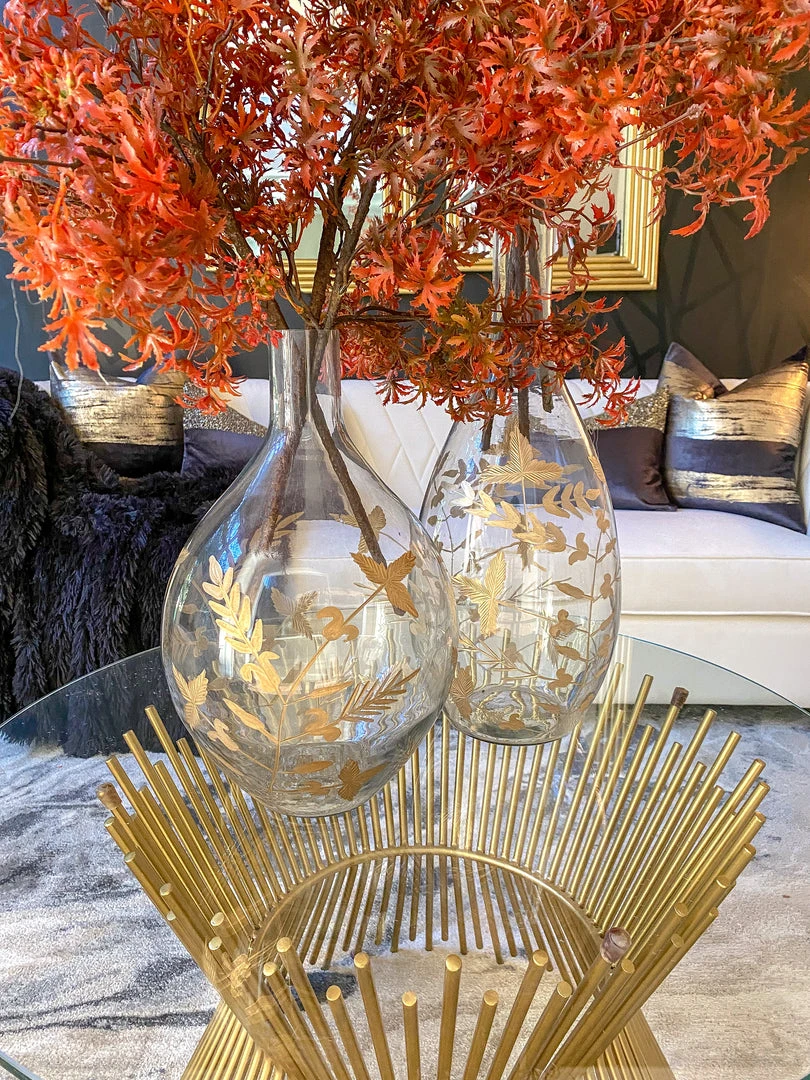 Inspire Me! Home Decor Gold Gilded Leaf Vase (2 Sizes) 4 Inspire Me! Home Decor Gold Gilded Leaf Vase (2 Sizes)