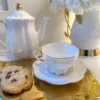 Inspire Me! Home Decor Set Of 2 White & Gold Tea Set