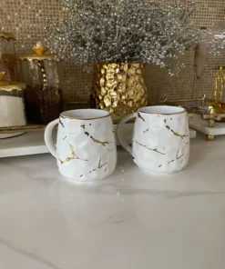 Inspire Me! Home Decor Metallic Gold Marble Print Mug With Hammered Texture 10 Inspire Me! Home Decor Metallic Gold Marble Print Mug With Hammered Texture