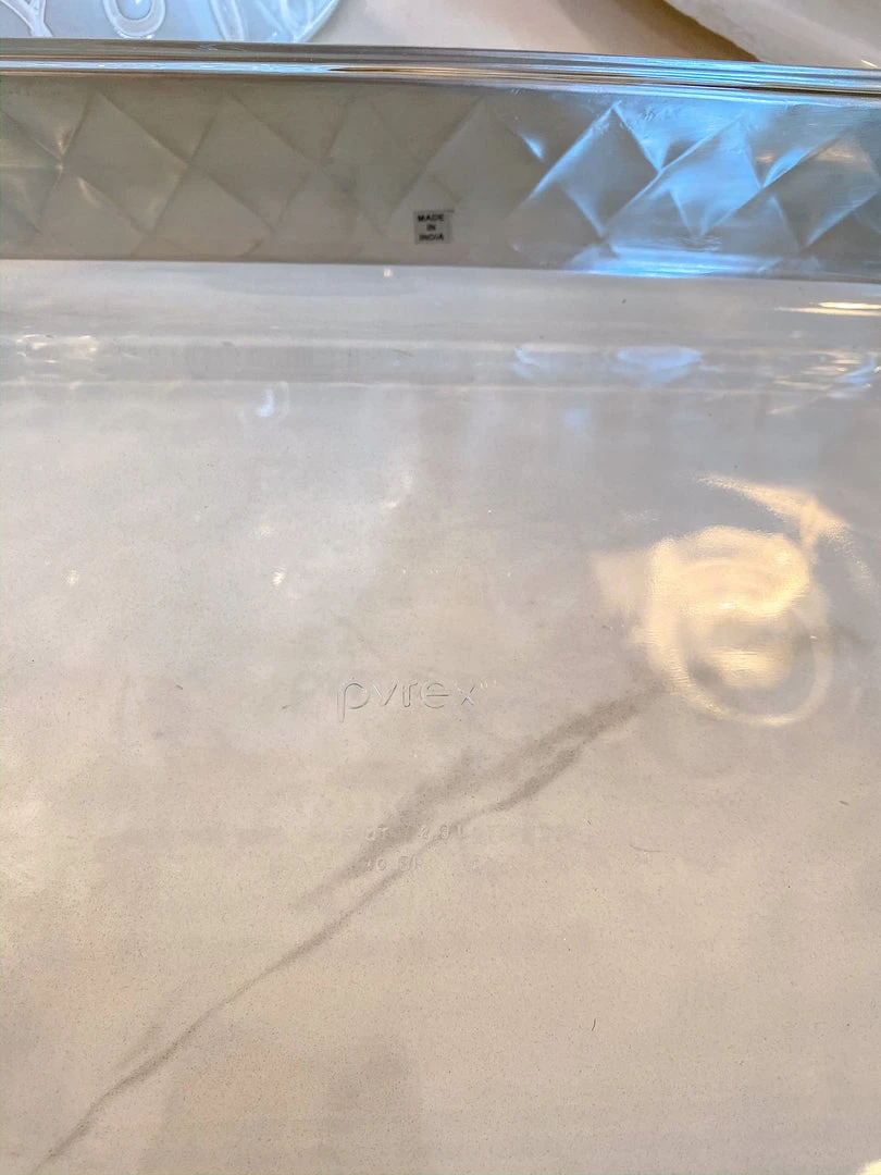 Inspire Me! Home Decor Silver Pyrex Holder With Gold Mosaic Handles And Pyrex 7 Inspire Me! Home Decor Silver Pyrex Holder With Gold Mosaic Handles And Pyrex