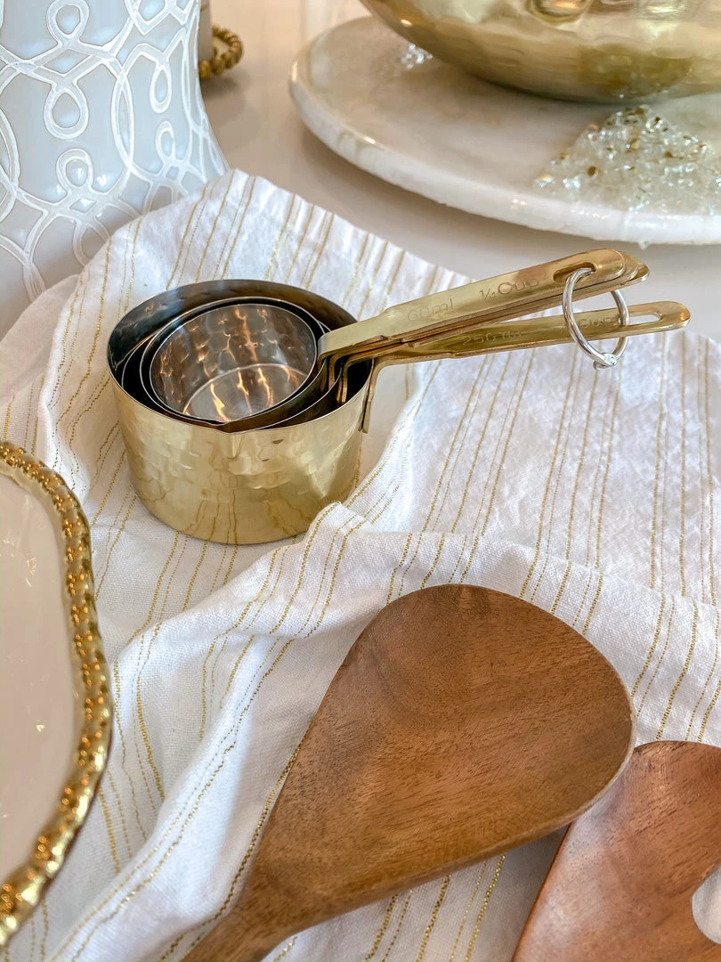 Inspire Me! Home Decor Hammered Texture Gold Measuring Cups 3 Inspire Me! Home Decor Hammered Texture Gold Measuring Cups
