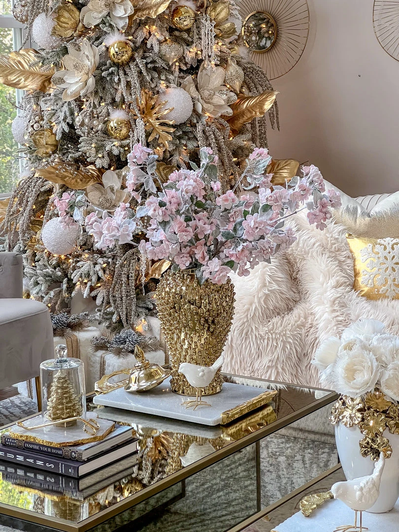 Inspire Me! Home Decor 35" Snow Sprinkled Cherry Blossom Stem Pink 3 Inspire Me! Home Decor 35" Snow Sprinkled Cherry Blossom Stem Pink