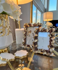 Inspire Me! Home Decor Gold Ginko Leaf Picture Frame (2 Sizes) Picture Frames