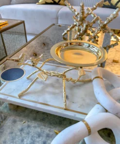 Inspire Me! Home Decor Gold Candle Holder With Leaf Branch Design 5 Inspire Me! Home Decor Gold Candle Holder With Leaf Branch Design