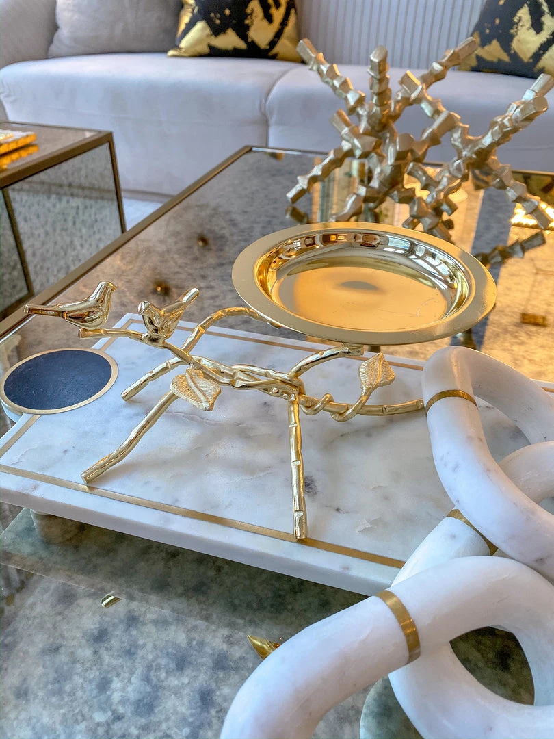 Inspire Me! Home Decor Gold Candle Holder With Leaf Branch Design 4 Inspire Me! Home Decor Gold Candle Holder With Leaf Branch Design