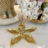 Inspire Me! Home Decor Gold Metal Five Section Leaf Snack Dish