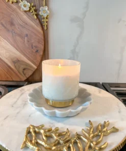 Inspire Me! Home Decor Flower Shaped Marble Bowl