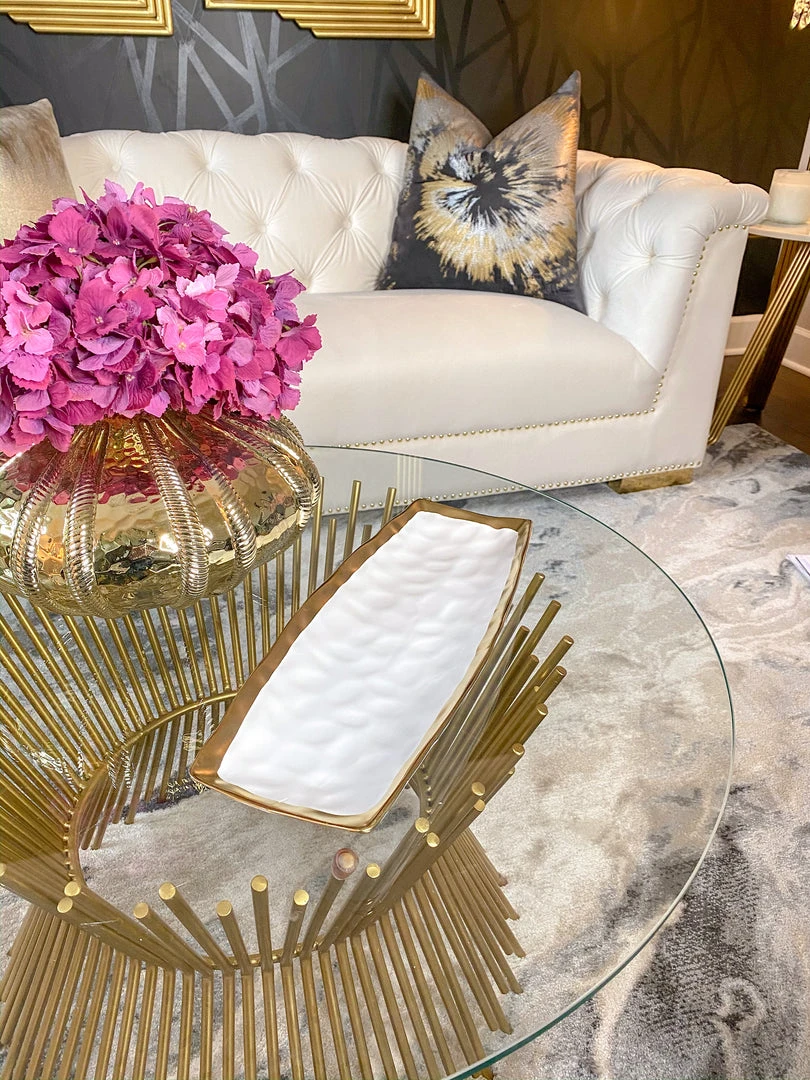 Inspire Me! Home Decor Long Gold Edge Tray 6 Inspire Me! Home Decor Long Gold Edge Tray