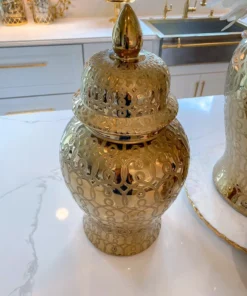 Inspire Me! Home Decor Large Gold Patterned Ginger Jar 5 Inspire Me! Home Decor Large Gold Patterned Ginger Jar