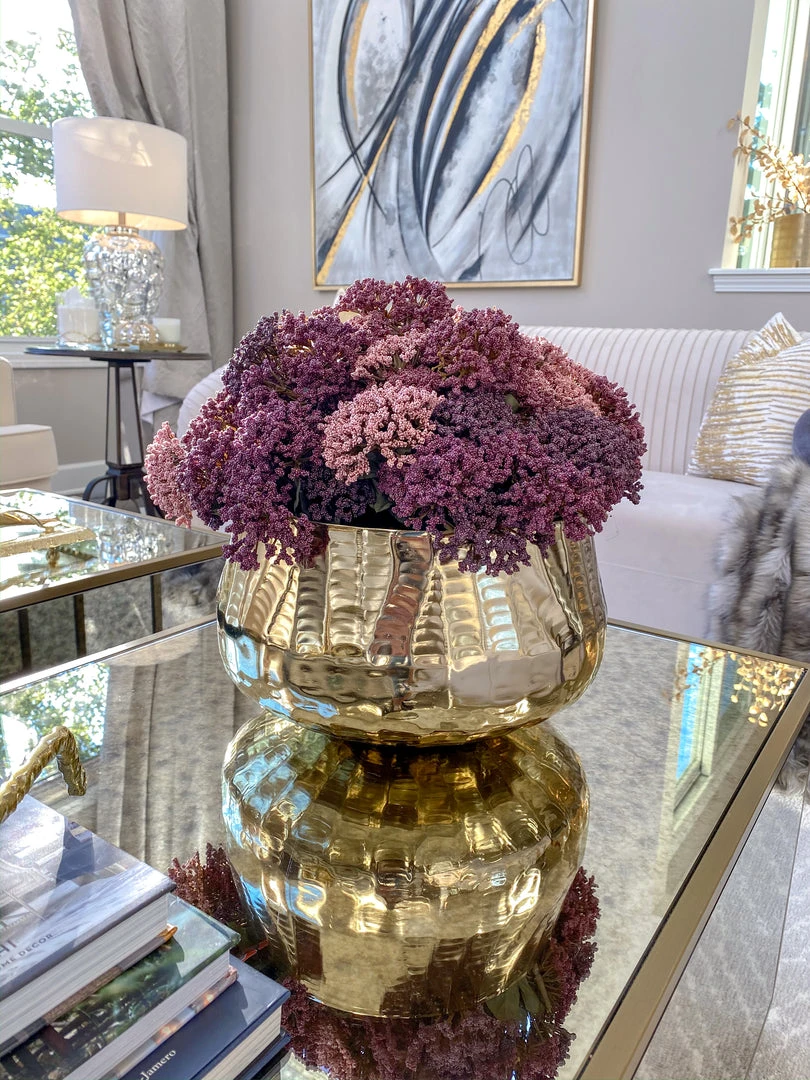 Inspire Me! Home Decor Wide Rimmed Gold Bowl (2 Sizes) 4 Inspire Me! Home Decor Wide Rimmed Gold Bowl (2 Sizes)