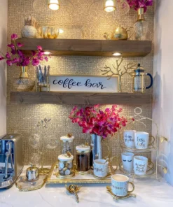 Inspire Me! Home Decor Gold Or Silver Canisters With Floral Lotus Lid (2 Colors) 20 Inspire Me! Home Decor Gold Or Silver Canisters With Floral Lotus Lid (2 Colors)