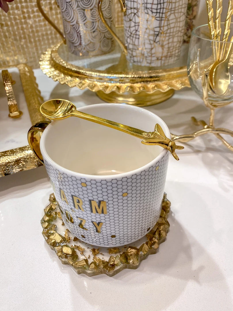 Inspire Me! Home Decor Gold Bee Tea Spoon 3 Inspire Me! Home Decor Gold Bee Tea Spoon