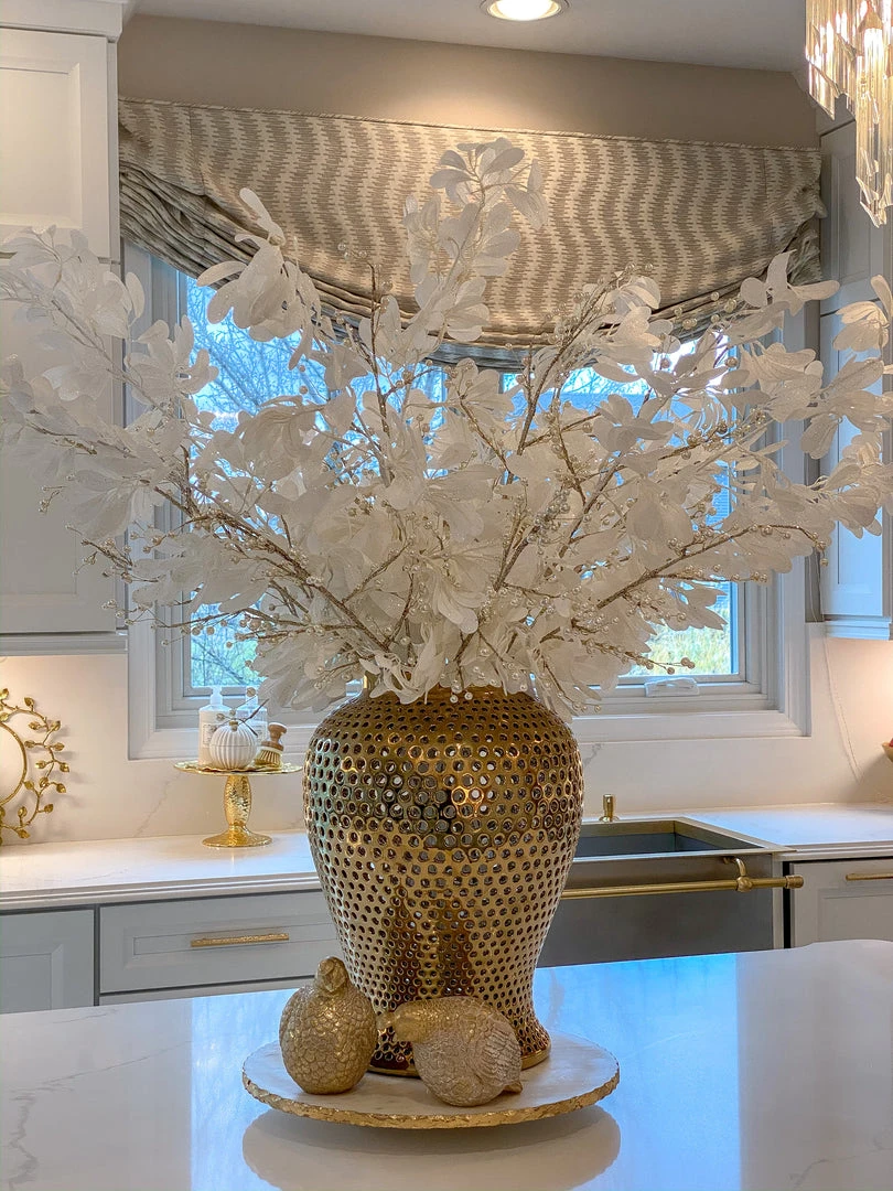 Inspire Me! Home Decor 45" Tall White Leaf Stem 6 Inspire Me! Home Decor 45" Tall White Leaf Stem