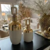 Inspire Me! Home Decor Gold And White Decorative Bottles (2 Sizes) Jars 2 Inspire Me! Home Decor Gold And White Decorative Bottles (2 Sizes) Jars
