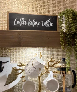 Inspire Me! Home Decor Black And White Wooden Coffee Signs WALL ART & MIRRORS