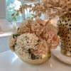 Inspire Me! Home Decor Beige Velvet And Silk Hydrangea Stem 1 Inspire Me! Home Decor Beige Velvet And Silk Hydrangea Stem