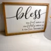 Inspire Me! Home Decor Bless The Food Wooden Sign WALL ART & MIRRORS 1 Inspire Me! Home Decor Bless The Food Wooden Sign WALL ART & MIRRORS