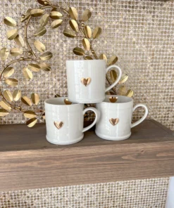 Inspire Me! Home Decor Cream & Gold Sweetheart Mug