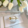 Inspire Me! Home Decor White Marble Salt & Pepper Bowl With Gold Spoon 2 Inspire Me! Home Decor White Marble Salt & Pepper Bowl With Gold Spoon