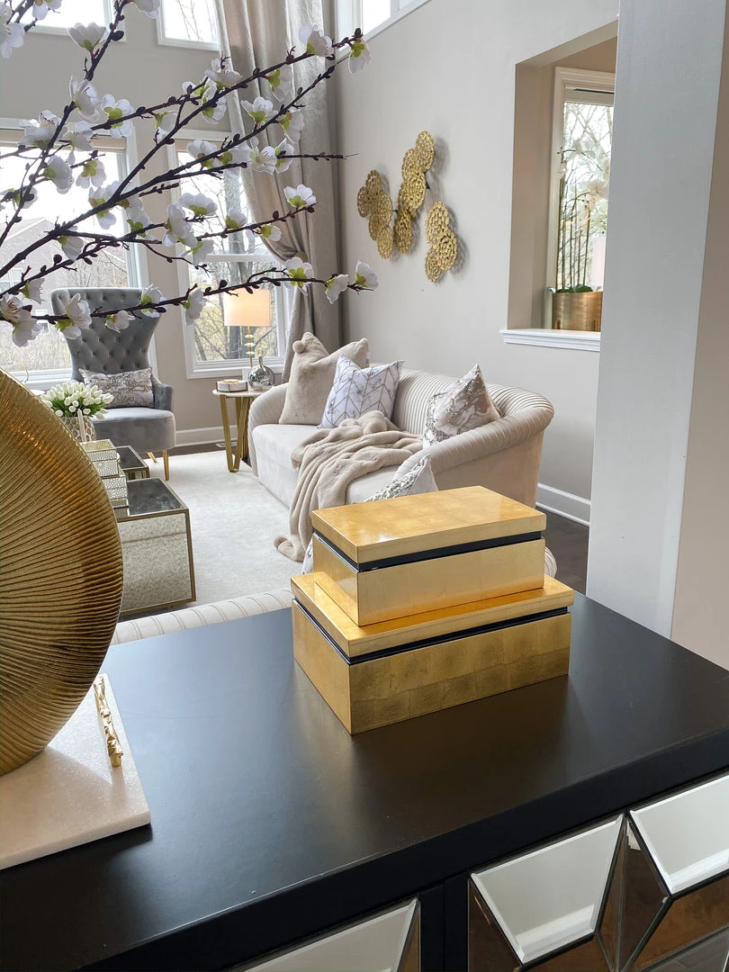 Inspire Me! Home Decor Gold Leaf Lacquer Decorative Box (2 Sizes) 3 Inspire Me! Home Decor Gold Leaf Lacquer Decorative Box (2 Sizes)