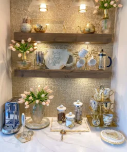 Inspire Me! Home Decor Gold Or Silver Metal Floral Glass Canisters With Marble Lid-With Metal Rim (3 Sizes) (2 Colors) 34 Inspire Me! Home Decor Gold Or Silver Metal Floral Glass Canisters With Marble Lid-With Metal Rim (3 Sizes) (2 Colors)