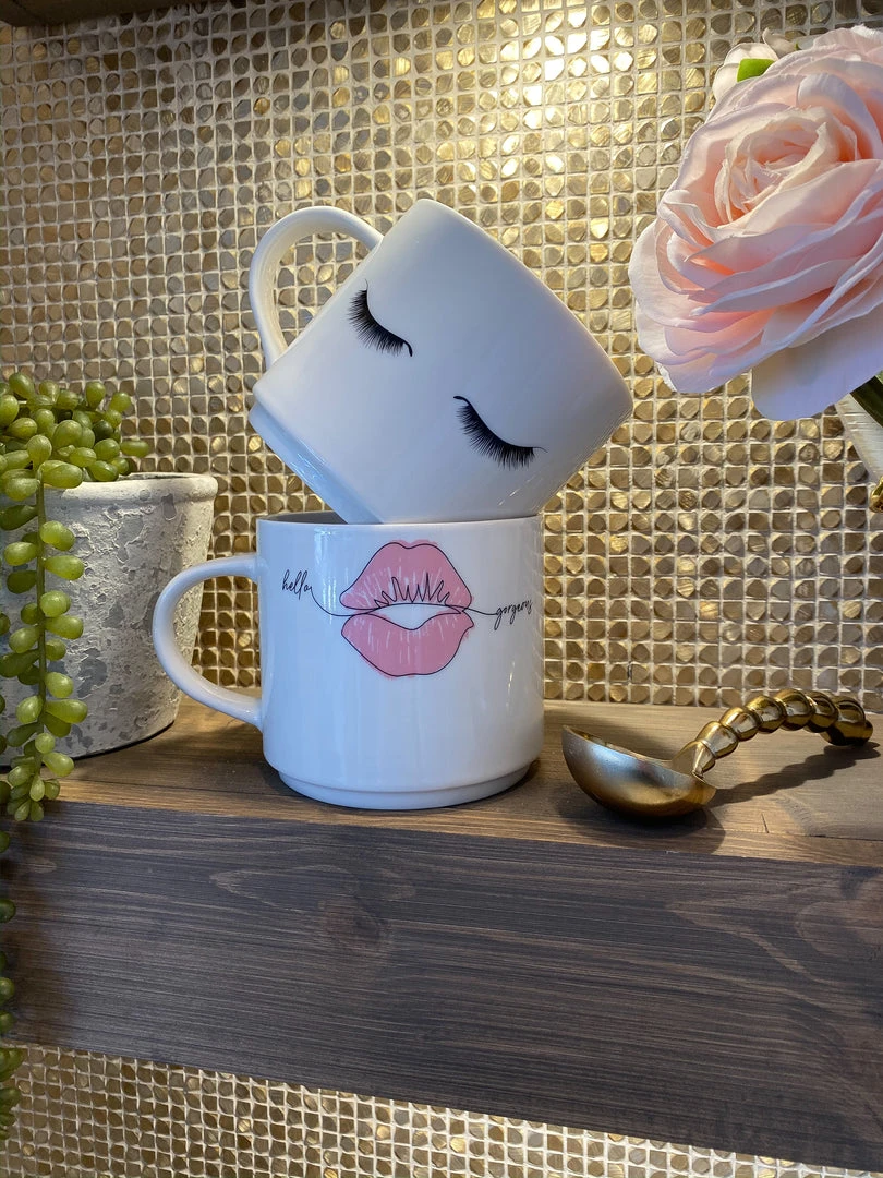 Inspire Me! Home Decor Hello Gorgeous Stack Mug 4 Inspire Me! Home Decor Hello Gorgeous Stack Mug