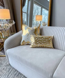 Cloud9d PILLOWS, RUGS, & THROWS Becca Ivory And Gold Pillow - 14" X 20" 9 Cloud9d PILLOWS, RUGS, & THROWS Becca Ivory And Gold Pillow - 14