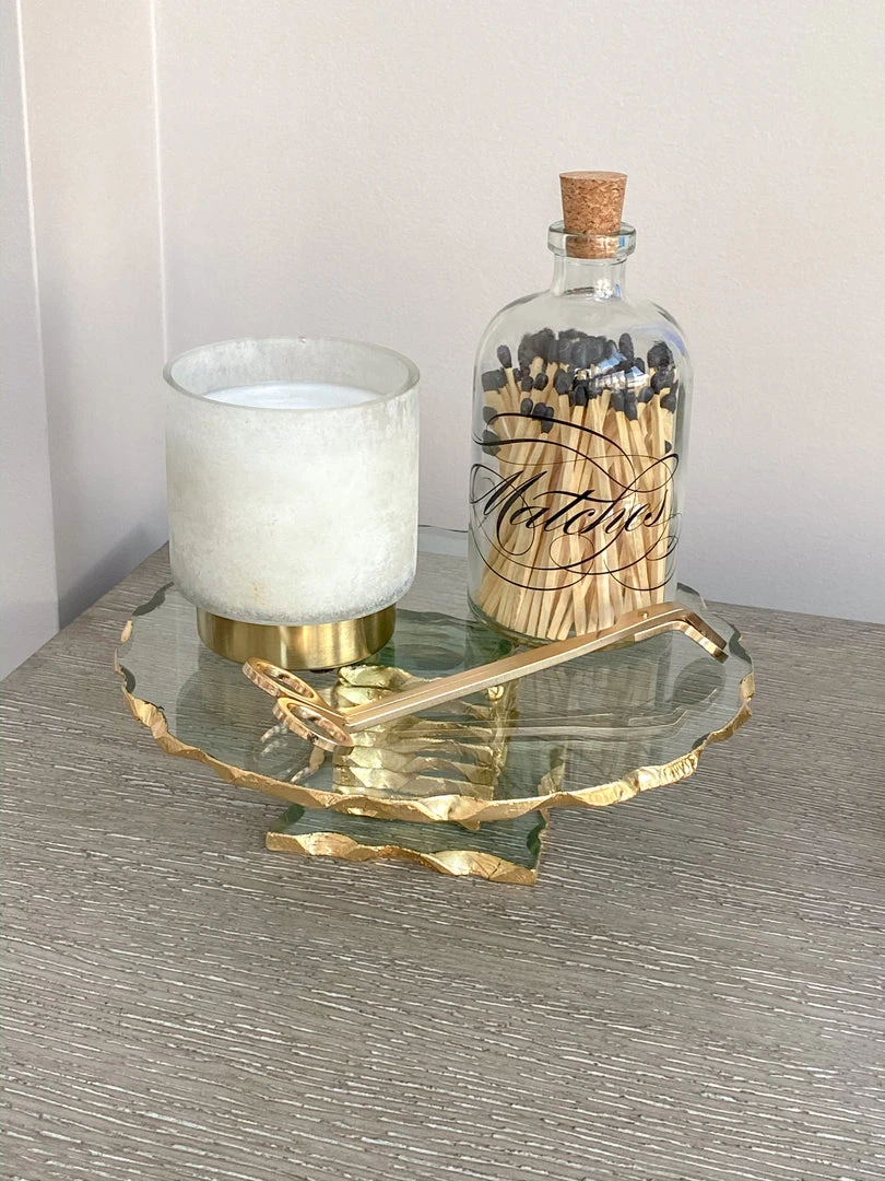 Inspire Me! Home Decor Stacked Glass Cake Stand With Textured Gold Rim (2 Sizes ) 16 Inspire Me! Home Decor Stacked Glass Cake Stand With Textured Gold Rim (2 Sizes )