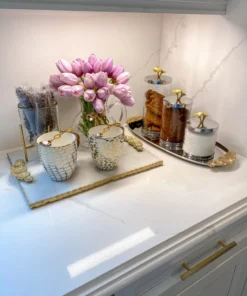 Inspire Me! Home Decor Silver And Gold Flower Top Canister (3 Sizes) 17 Inspire Me! Home Decor Silver And Gold Flower Top Canister (3 Sizes)