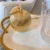 Inspire Me! Home Decor Gold Apple Honey Jar With Spoon 2 Inspire Me! Home Decor Gold Apple Honey Jar With Spoon