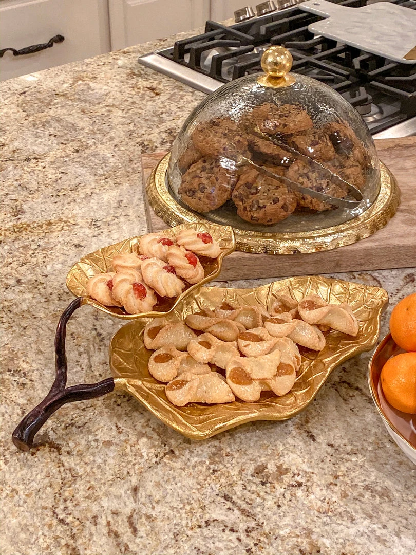 Inspire Me! Home Decor Gold Bordered Glass Cake Dome 8 Inspire Me! Home Decor Gold Bordered Glass Cake Dome