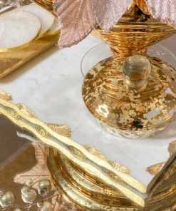 Inspire Me! Home Decor Marble Tray With Metallic Edge (2 Colors) 20 Inspire Me! Home Decor Marble Tray With Metallic Edge (2 Colors)