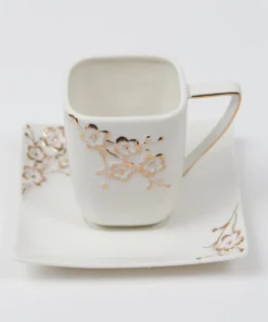 Inspire Me! Home Decor Tea Set With Gold Floral Design (3 Items Sold Separately)
