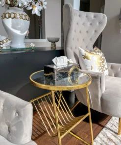 Inspire Me! Home Decor Silver Tissue Box Cover With White Jeweled Flower Details 11 Inspire Me! Home Decor Silver Tissue Box Cover With White Jeweled Flower Details