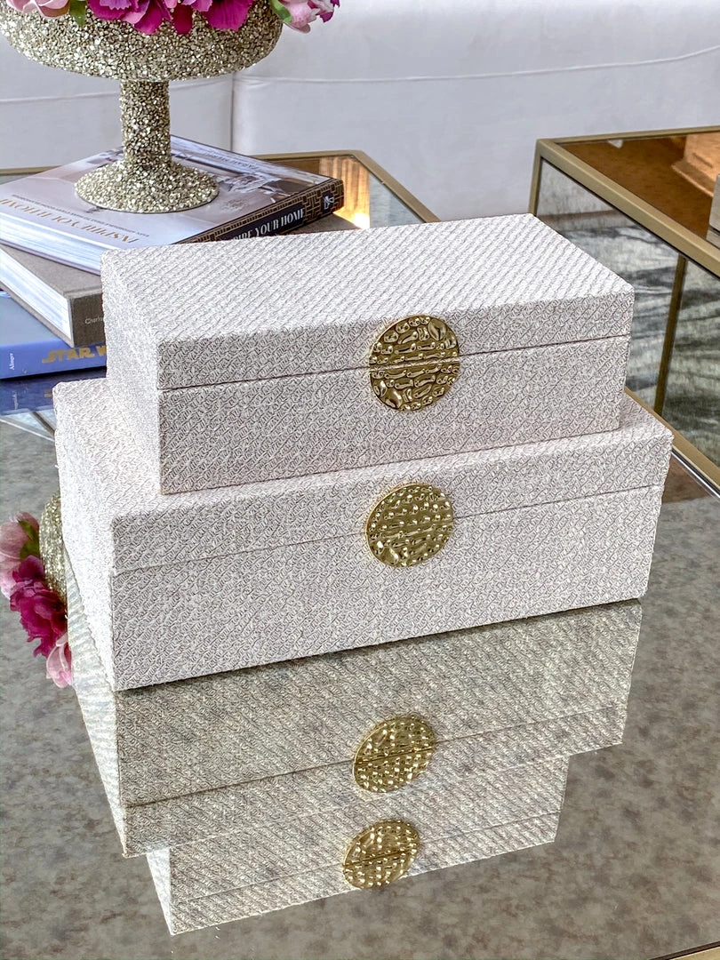 Inspire Me! Home Decor Medallion Boxes (Set Of 2) 4 Inspire Me! Home Decor Medallion Boxes (Set Of 2)