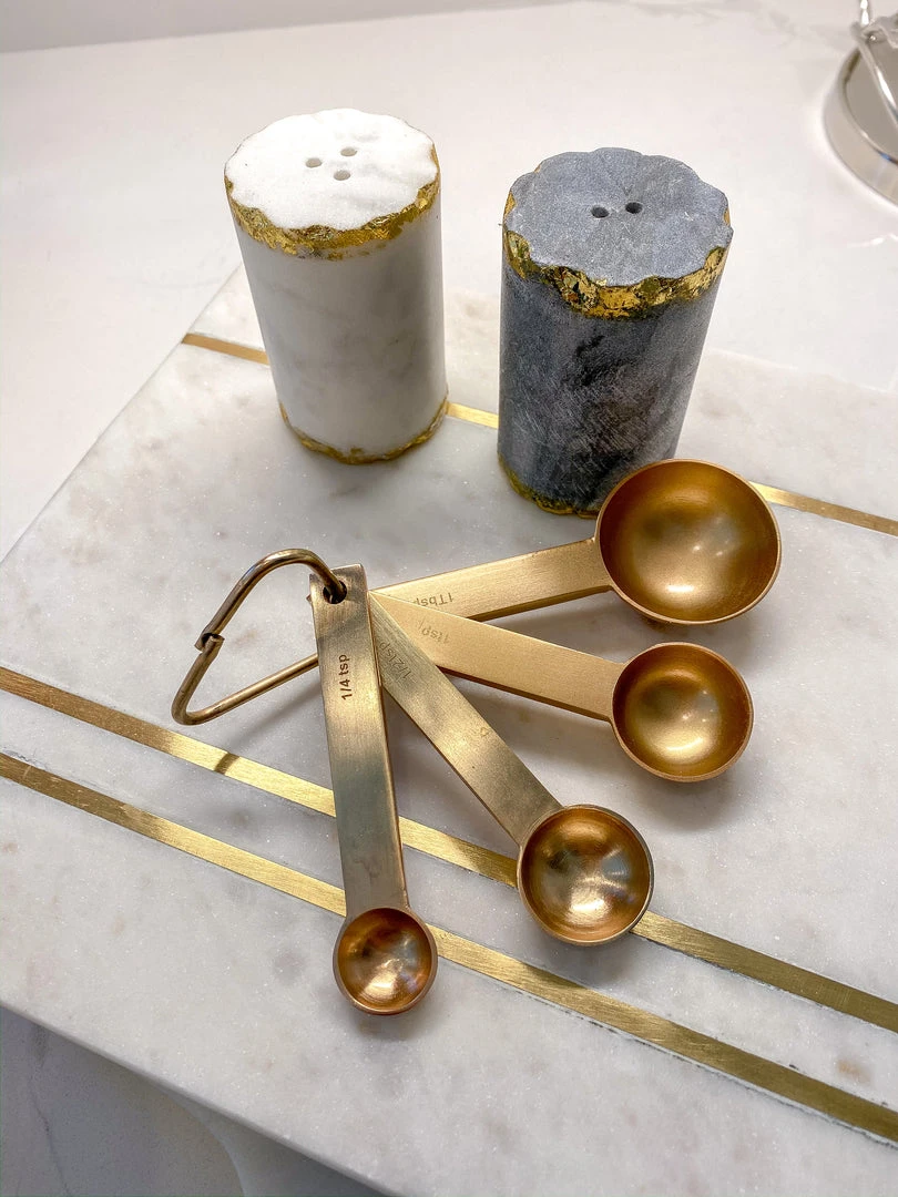 Inspire Me! Home Decor Gold Measuring Spoons 4 Inspire Me! Home Decor Gold Measuring Spoons