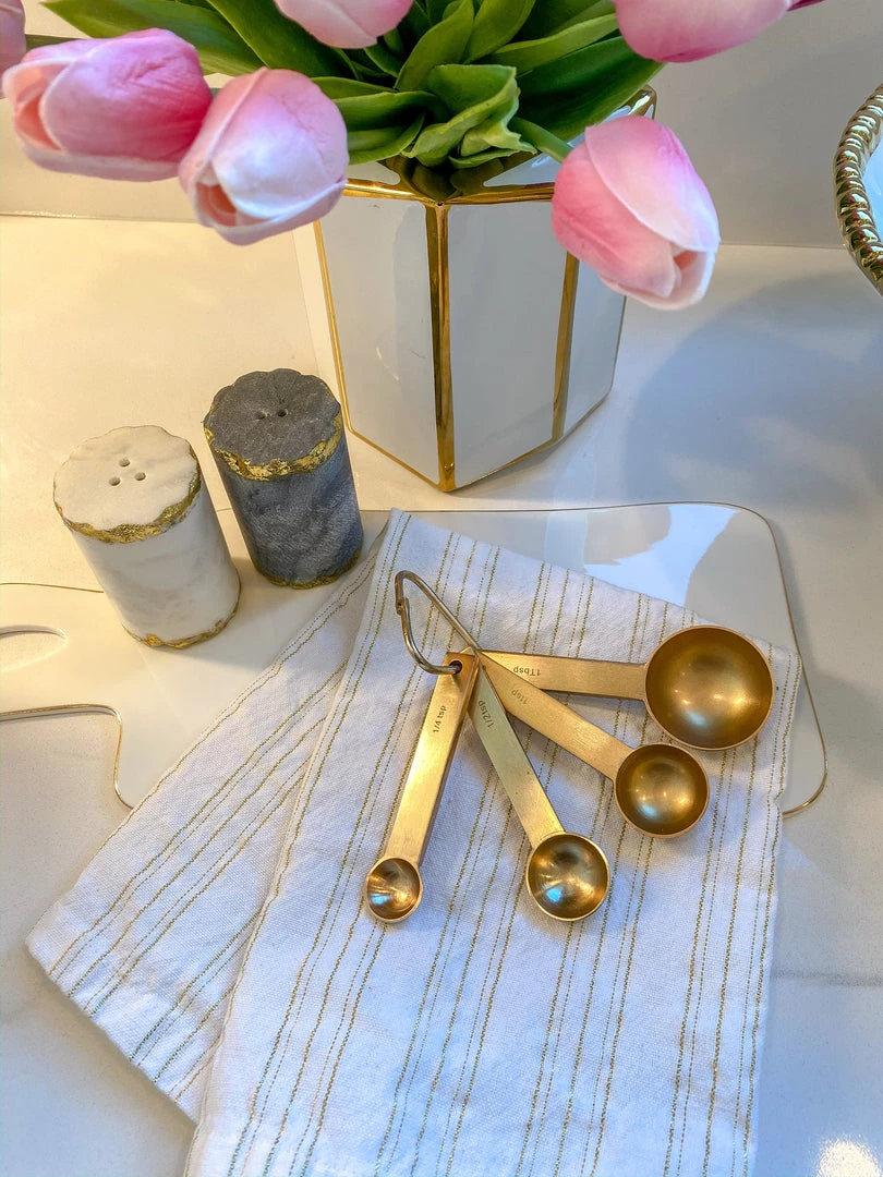 Inspire Me! Home Decor Gold Measuring Spoons 3 Inspire Me! Home Decor Gold Measuring Spoons