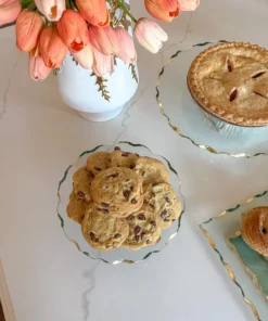 Inspire Me! Home Decor Stacked Glass Cake Stand With Textured Gold Rim (2 Sizes ) 23 Inspire Me! Home Decor Stacked Glass Cake Stand With Textured Gold Rim (2 Sizes )