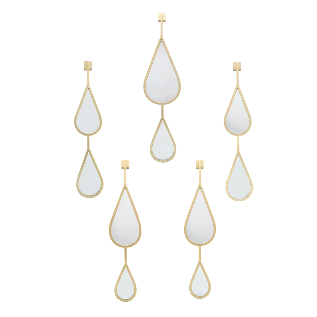 Inspire Me! Home Decor WALL ART & MIRRORS Teardrop Mirrors (Set Of 5) (2 Colors) 4 Inspire Me! Home Decor WALL ART & MIRRORS Teardrop Mirrors (Set Of 5) (2 Colors)