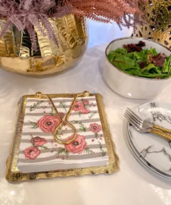 Inspire Me! Home Decor Decorative Square Lunch Napkins (9 Patterns)